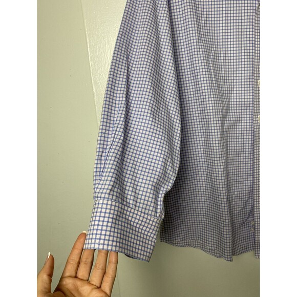 Gold Label Roundtree & Yorke Non-Iron Performance 16/33  100% Cotton Check Shirt - Picture 14 of 14